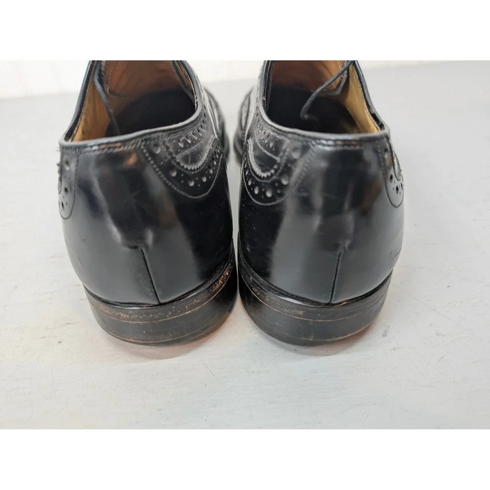 Johnston & Murphy Leather Wingtip Oxford Brogue Dress Shoes Men's 11.5‎ B Black